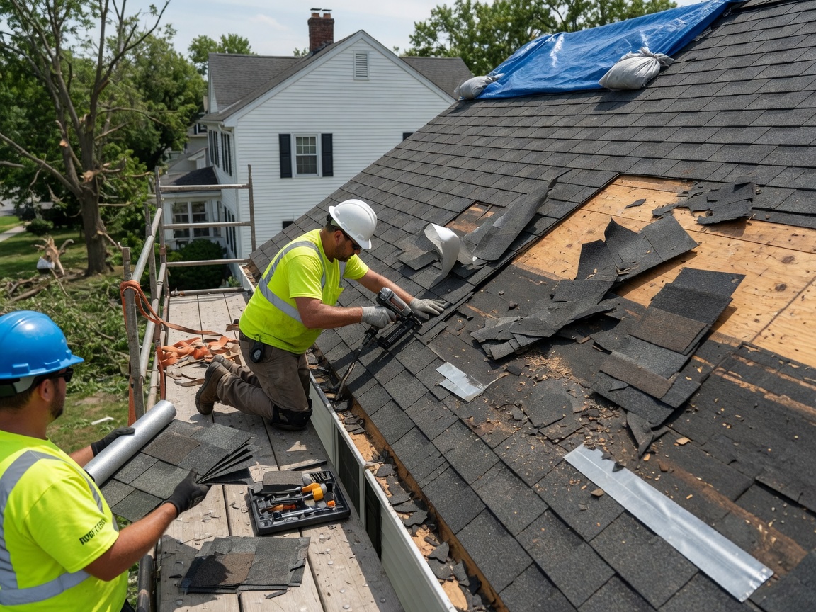 Wind damage repair services